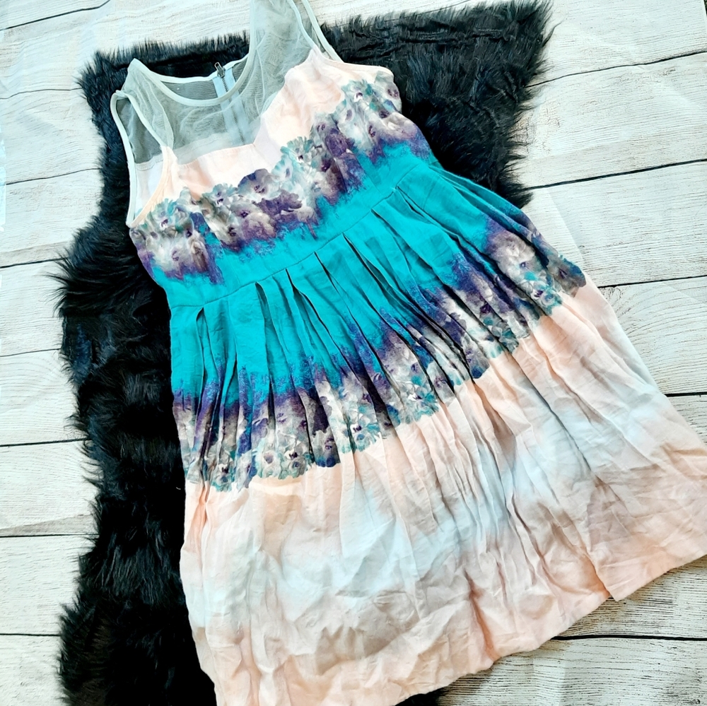 Urban Outfitters Kim Chi Blue Floral Dress